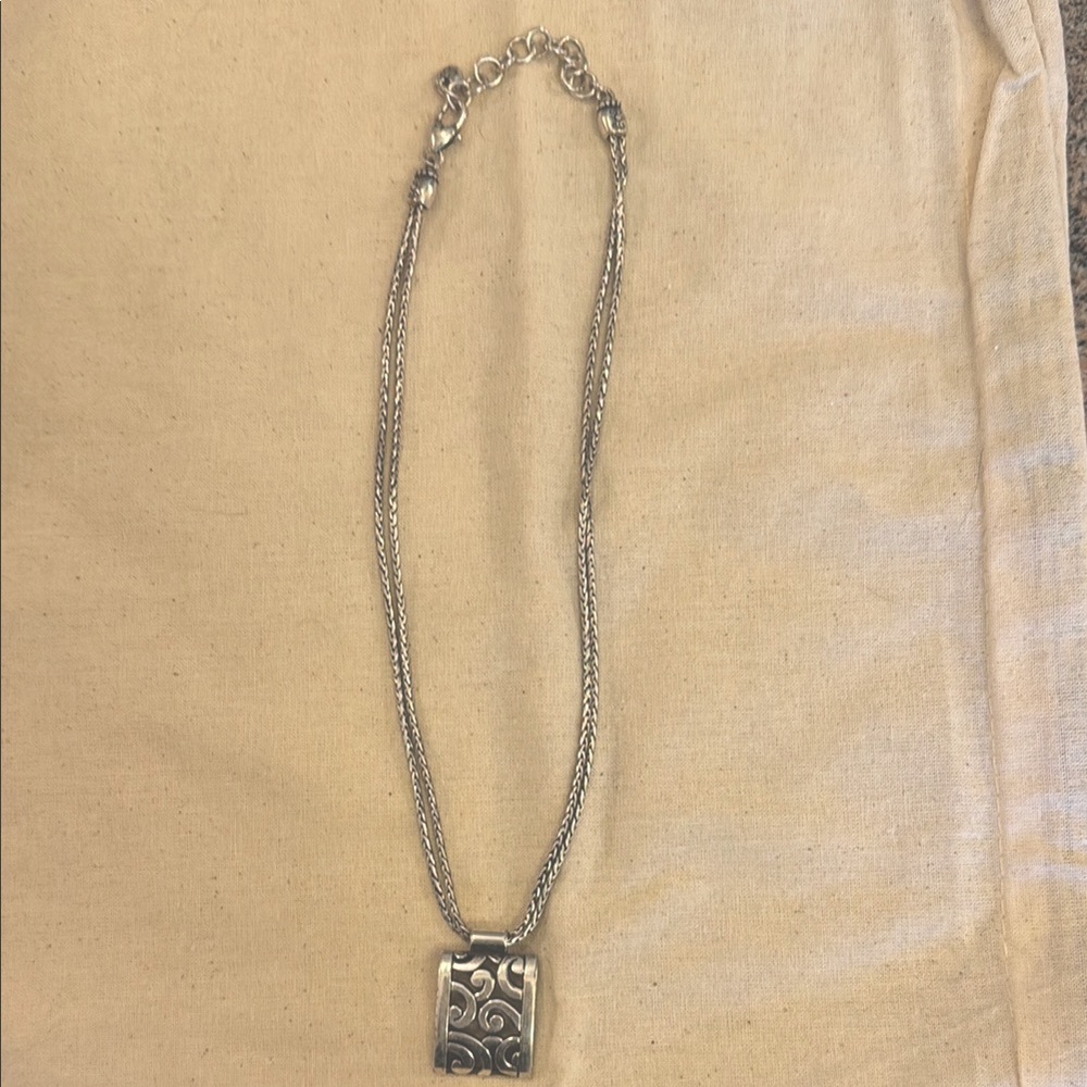 Brighton Silver Ornate Pendant Necklace